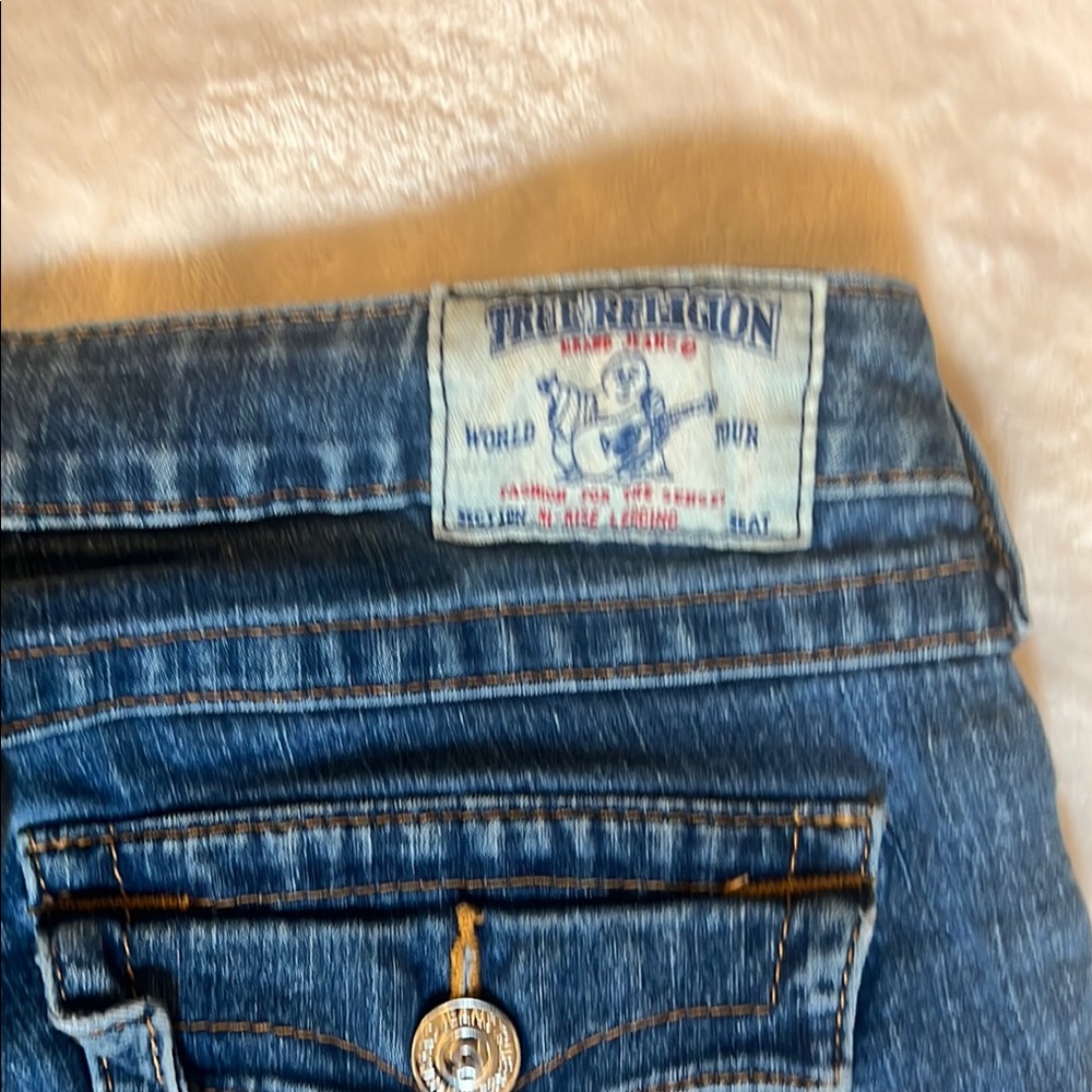 True Religion Women’s Blue Skinny Jeans Size 31x28 - Picture 6 of 14